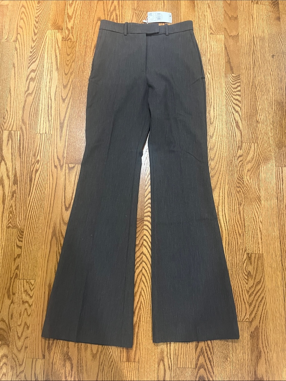 Mango mid rise flare pant gray size 36 (size 2-4) NWT